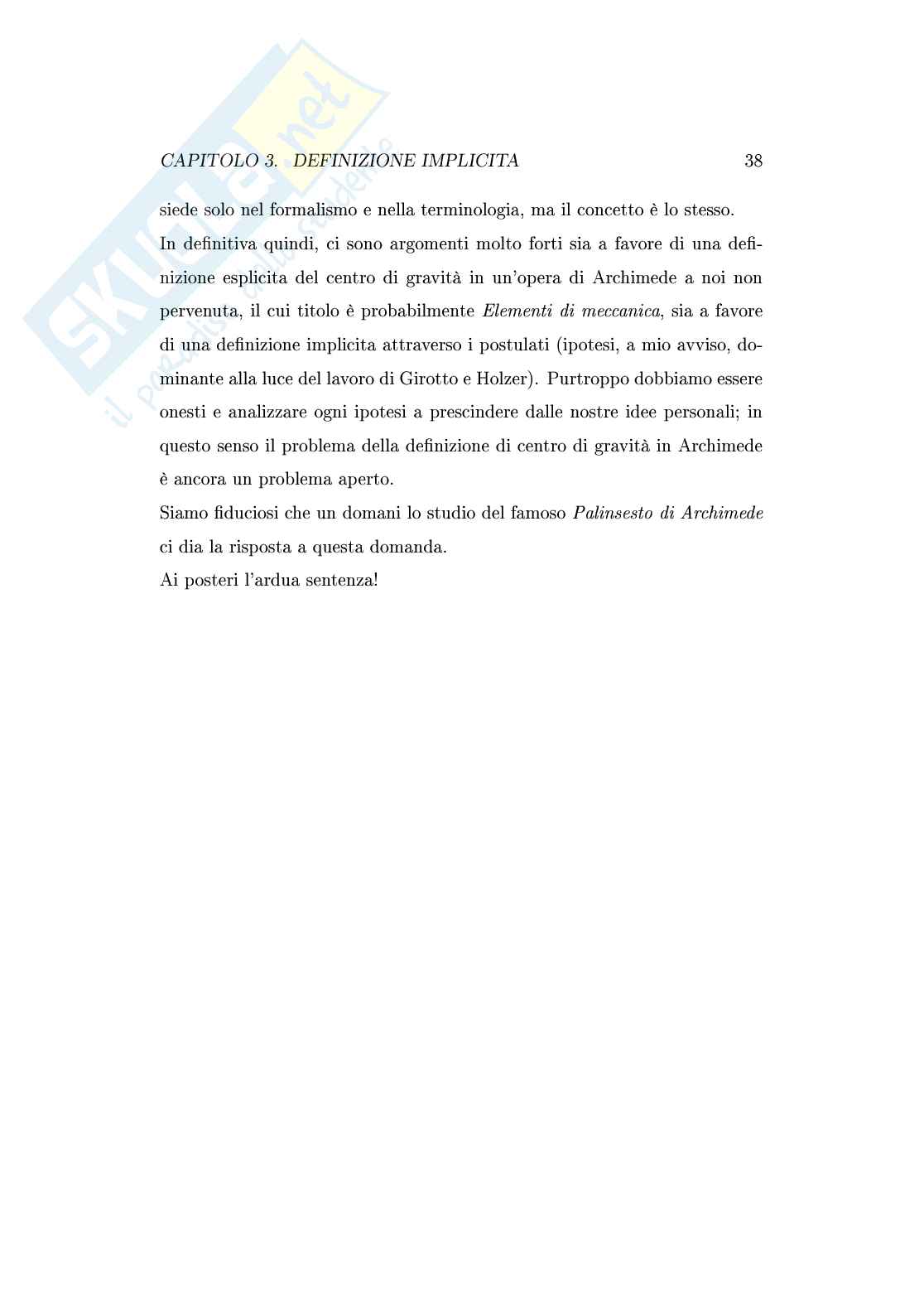 De gravitatis centro, definizioni implicite attraverso i postulati Pag. 41