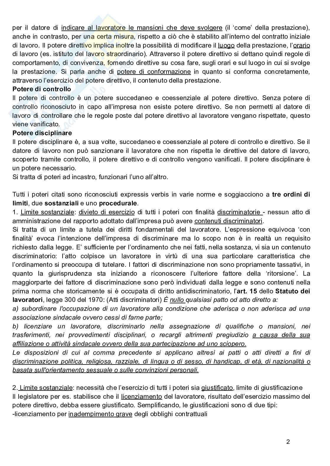 Appunti Diritto del lavoro Pag. 2