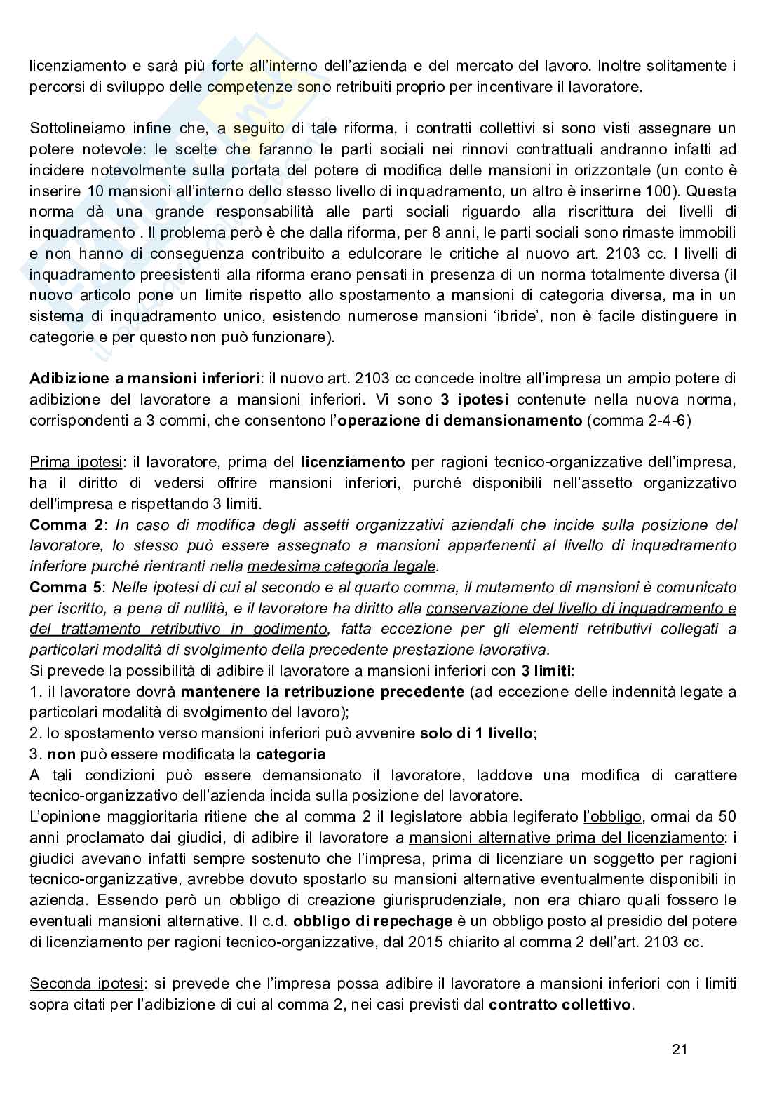 Appunti Diritto del lavoro Pag. 21