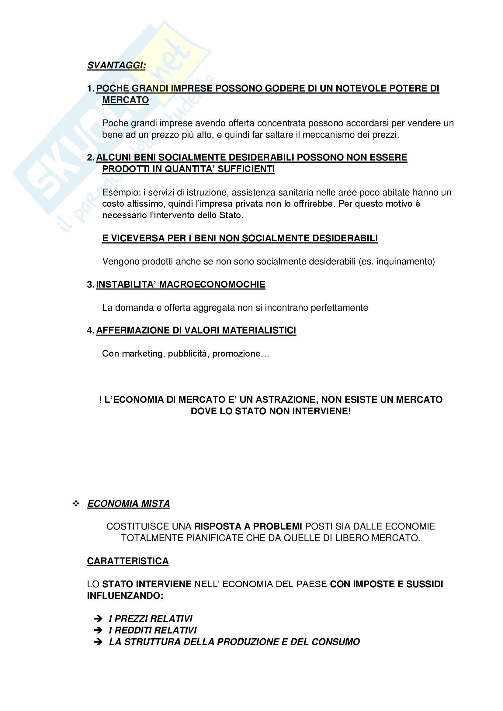 Economia (Teoria, Esercizi, Domande Esame) Pag. 21