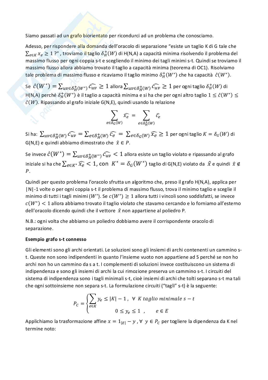 Appunti Ottimizzazione Combinatoria II Pag. 21