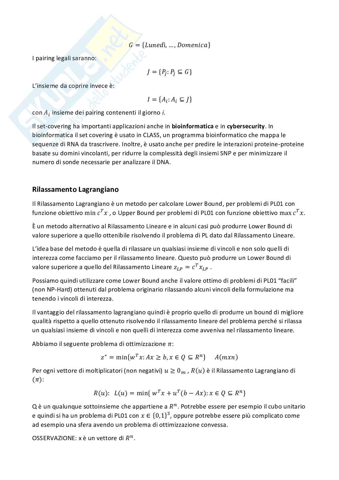 Appunti Ottimizzazione Combinatoria II Pag. 46