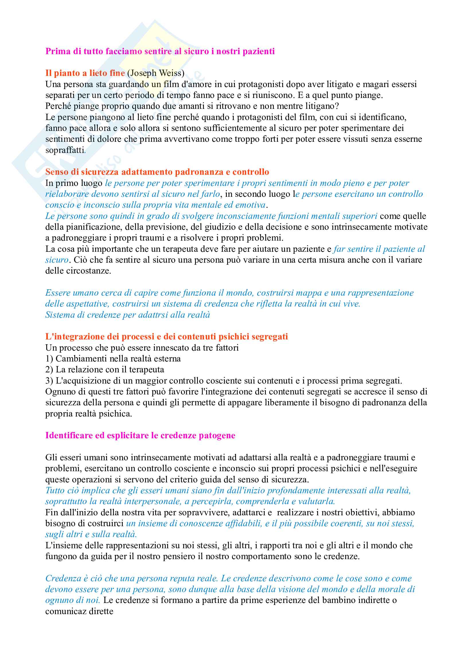 Control Mastery Theory (CMT) Pag. 1