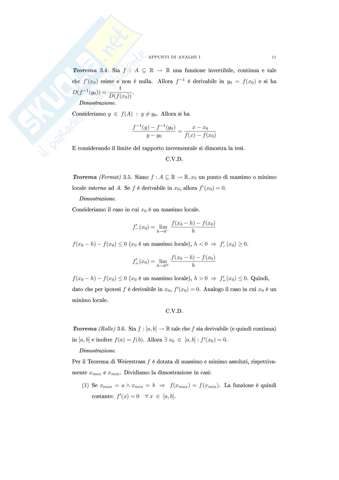 Appunti di Analisi I Pag. 11
