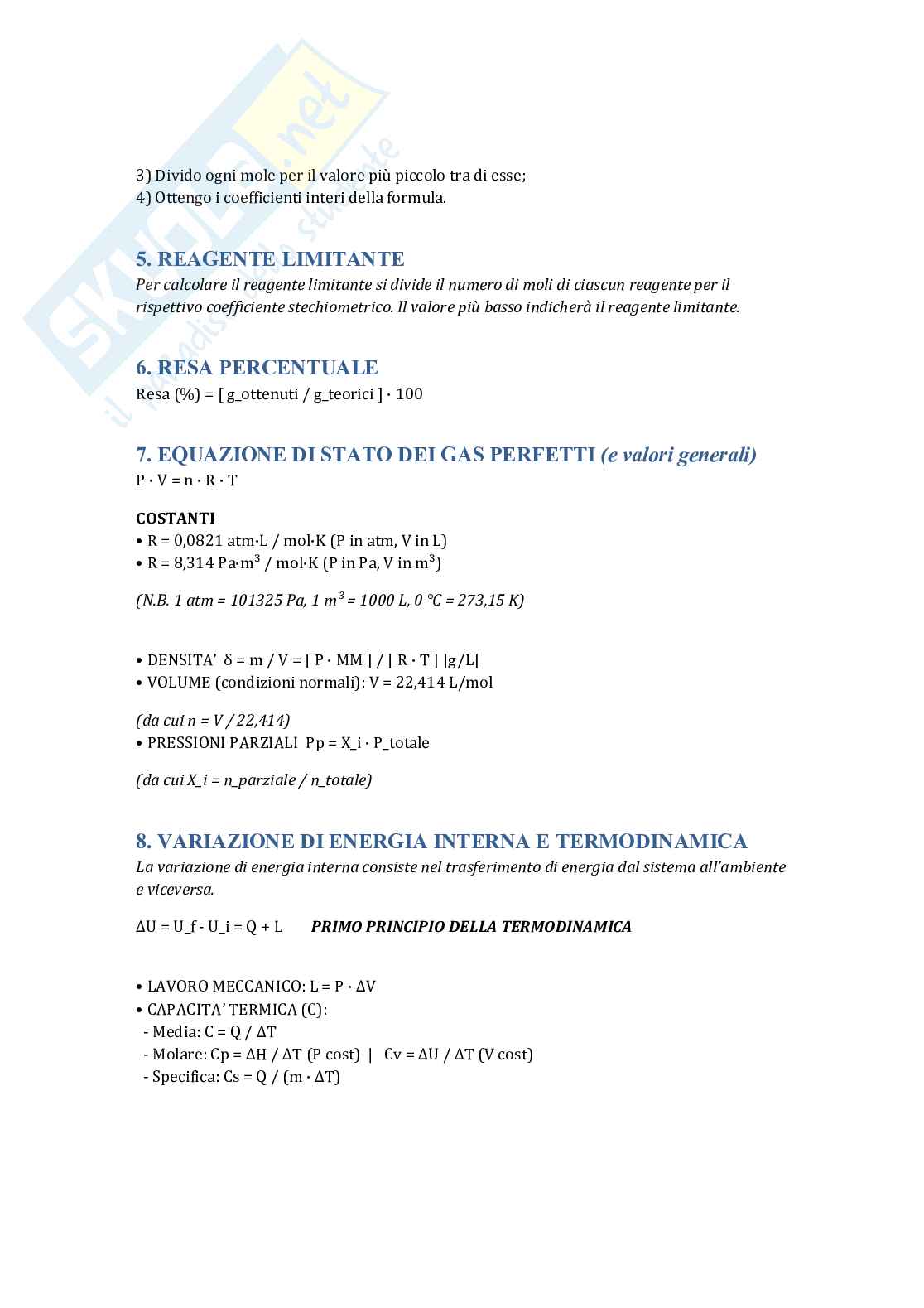 Formulario completo di Chimica generale ed Elettrochimica Pag. 2