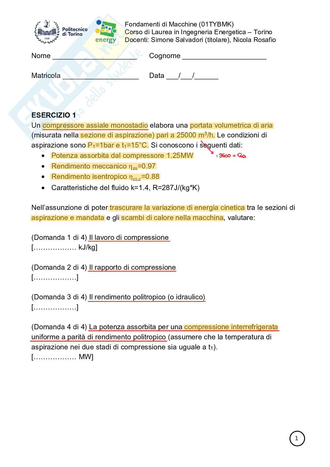 Simulazioni esercizi esame Fondamenti di macchine Pag. 31