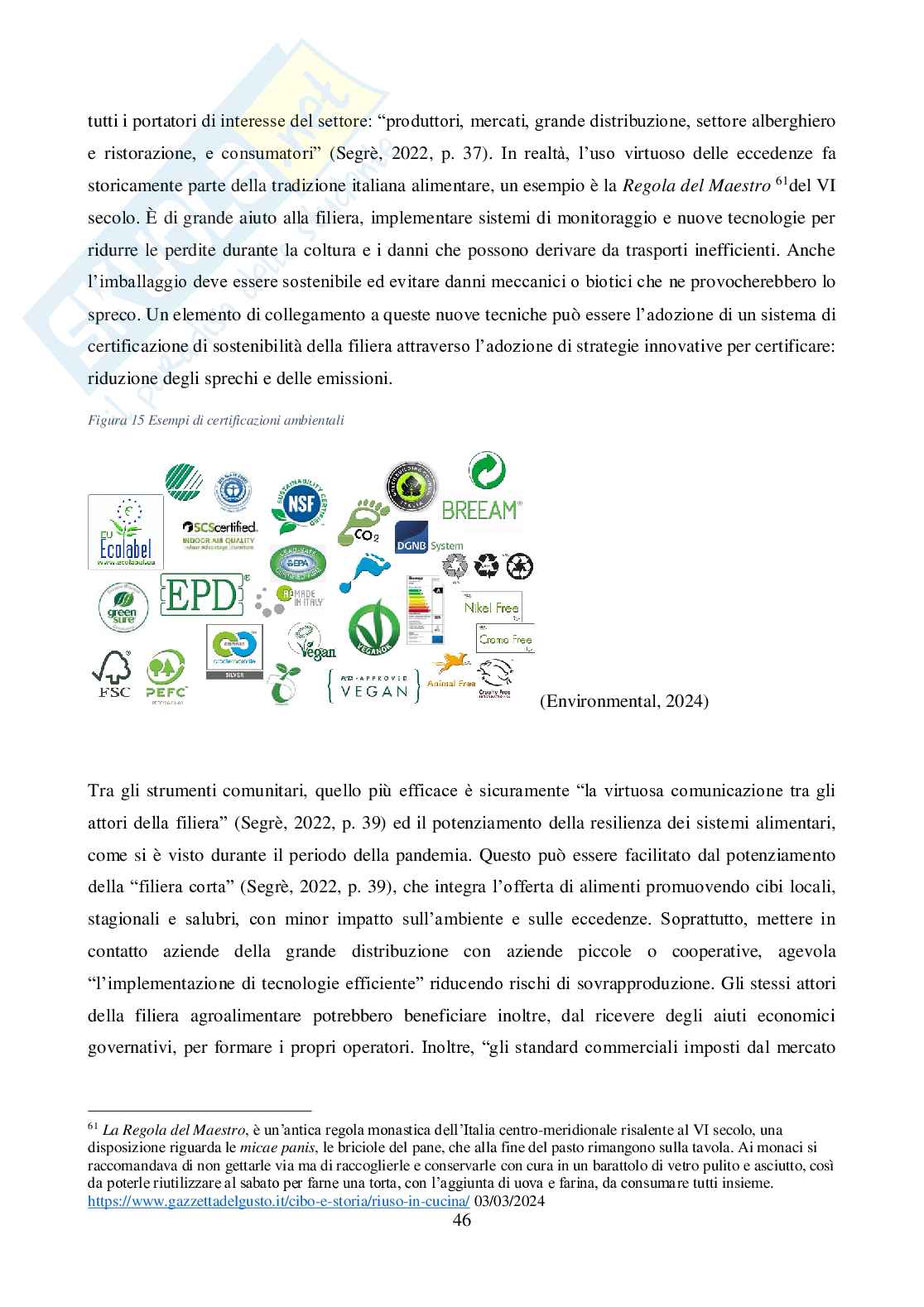 Combattere lo spreco alimentare promuovendo la solidarietà. Un approccio inclusivo per un futuro sostenibile Pag. 46