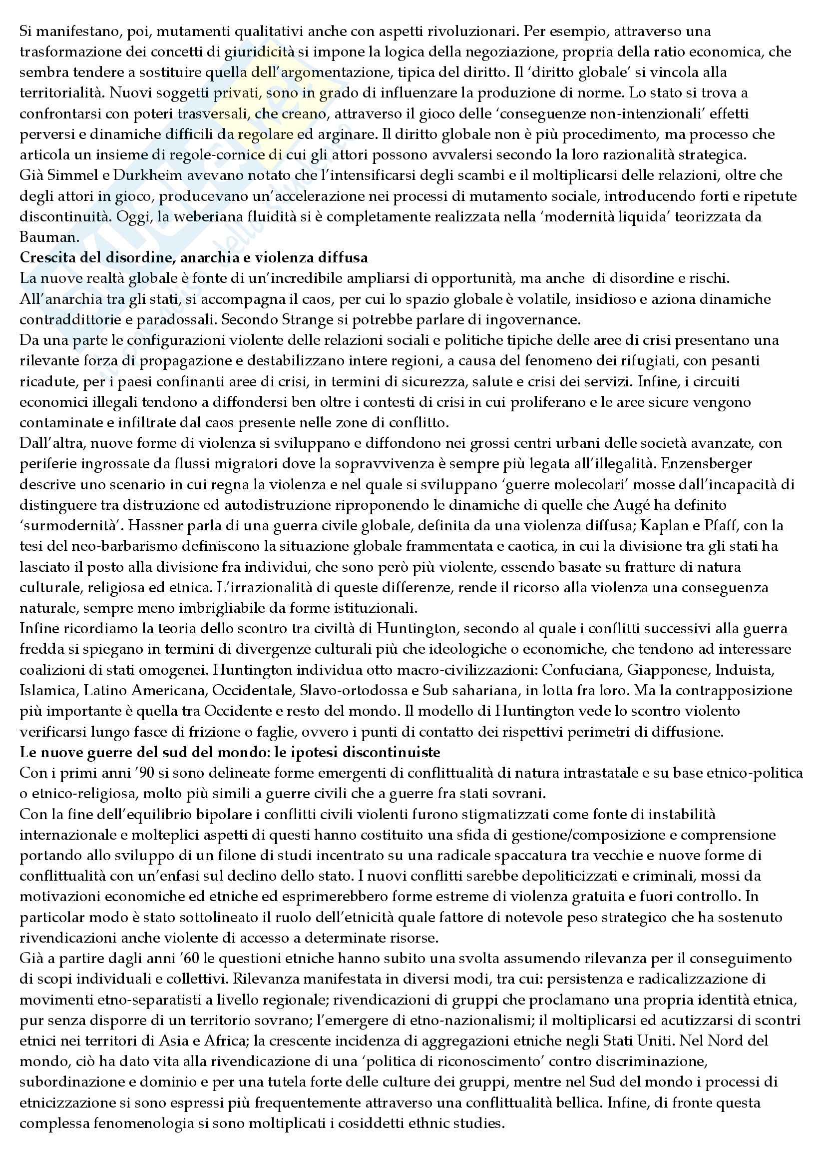 Riassunto esame Teoria dei conflitti, prof. Maniscalco, libro consigliato La pace in rivolta Pag. 2