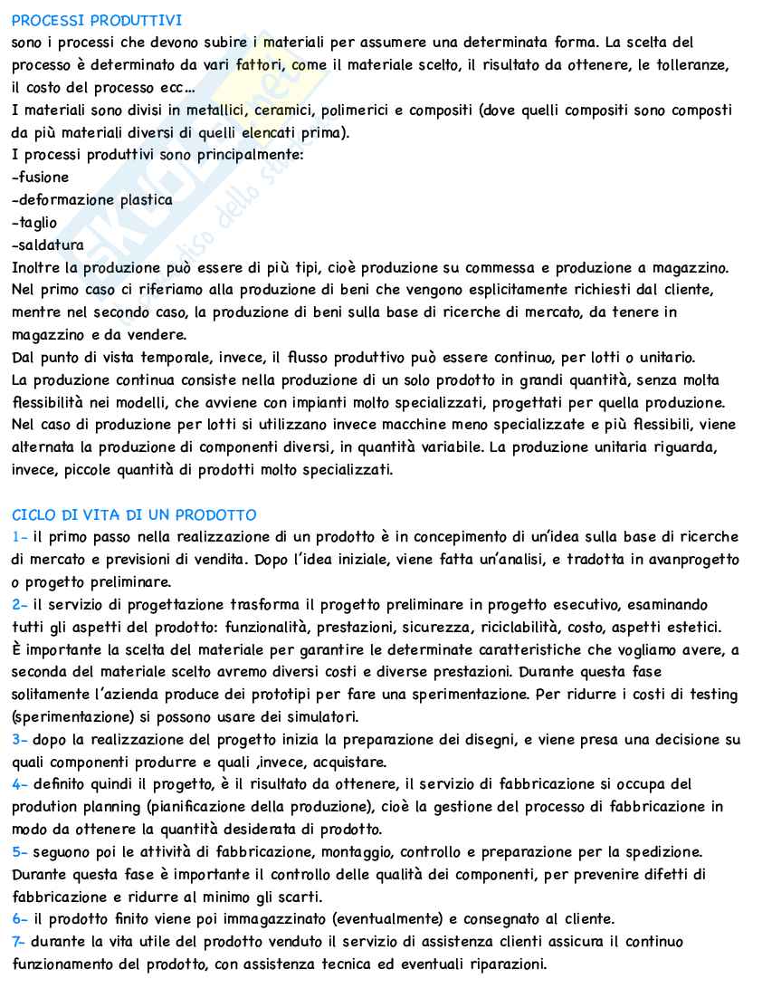 Tecnologie e studi di fabbricazione - secondo parziale Pag. 1