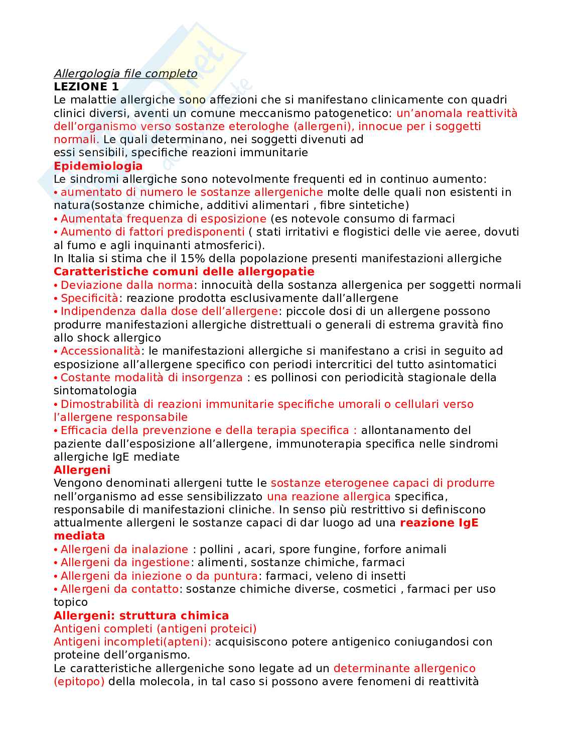 Allergologia Pag. 1