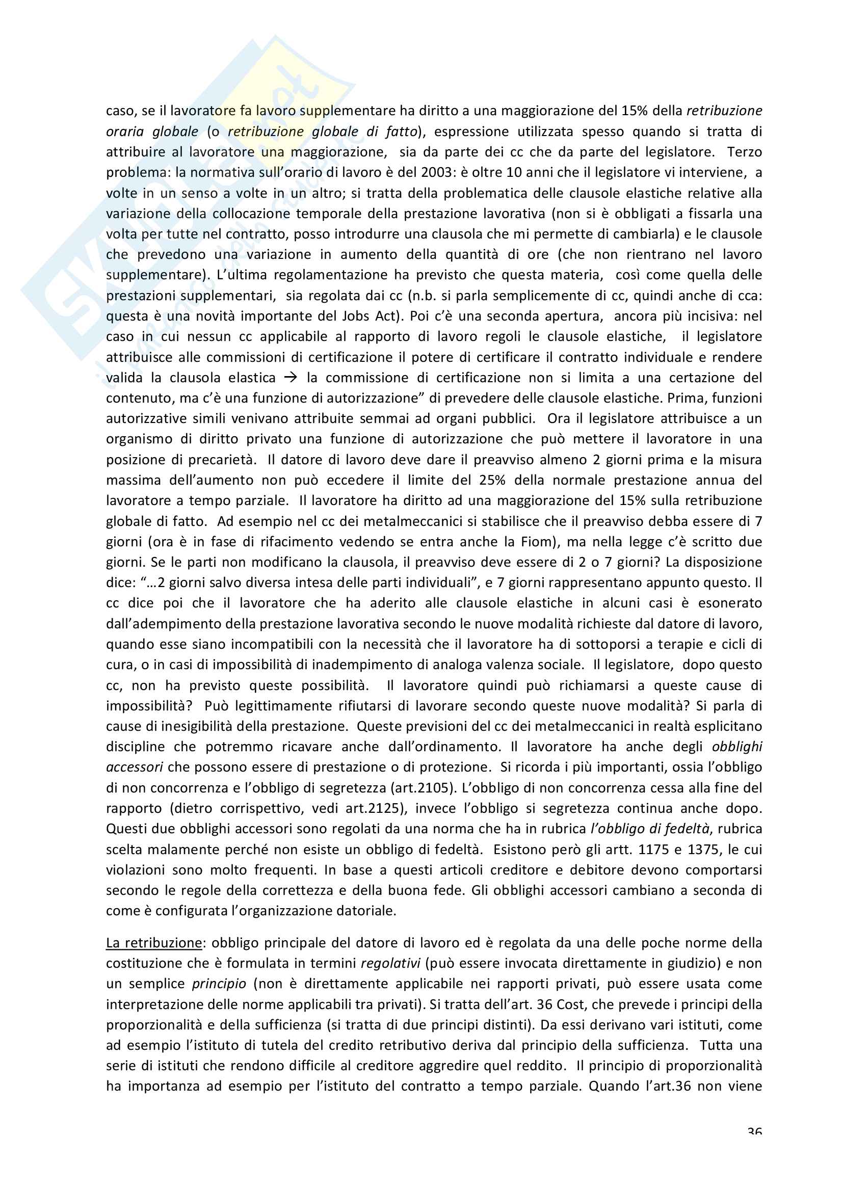 Diritto del lavoro 1 semestre Pag. 36