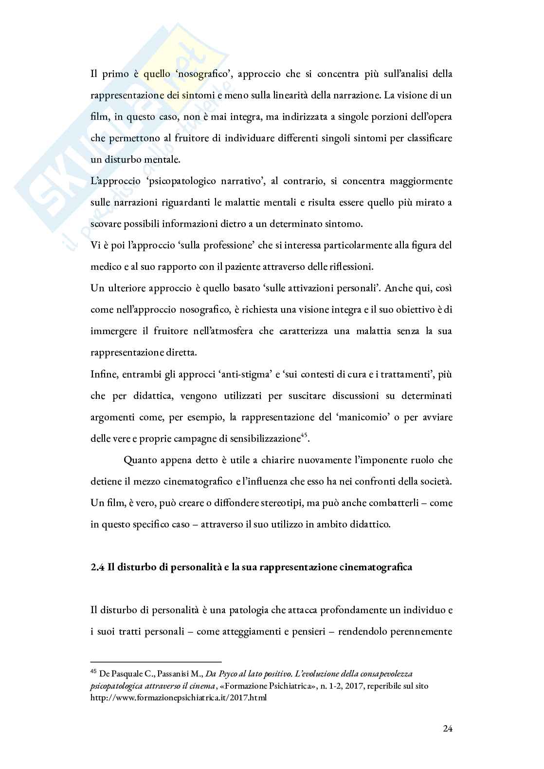 Declinazioni del disturbo della personalità e la sua rappresentazione nel cinema: dalla sala cinematografica alla cura Pag. 26