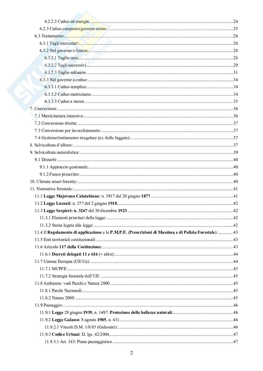 Selvicoltura generale Pag. 2
