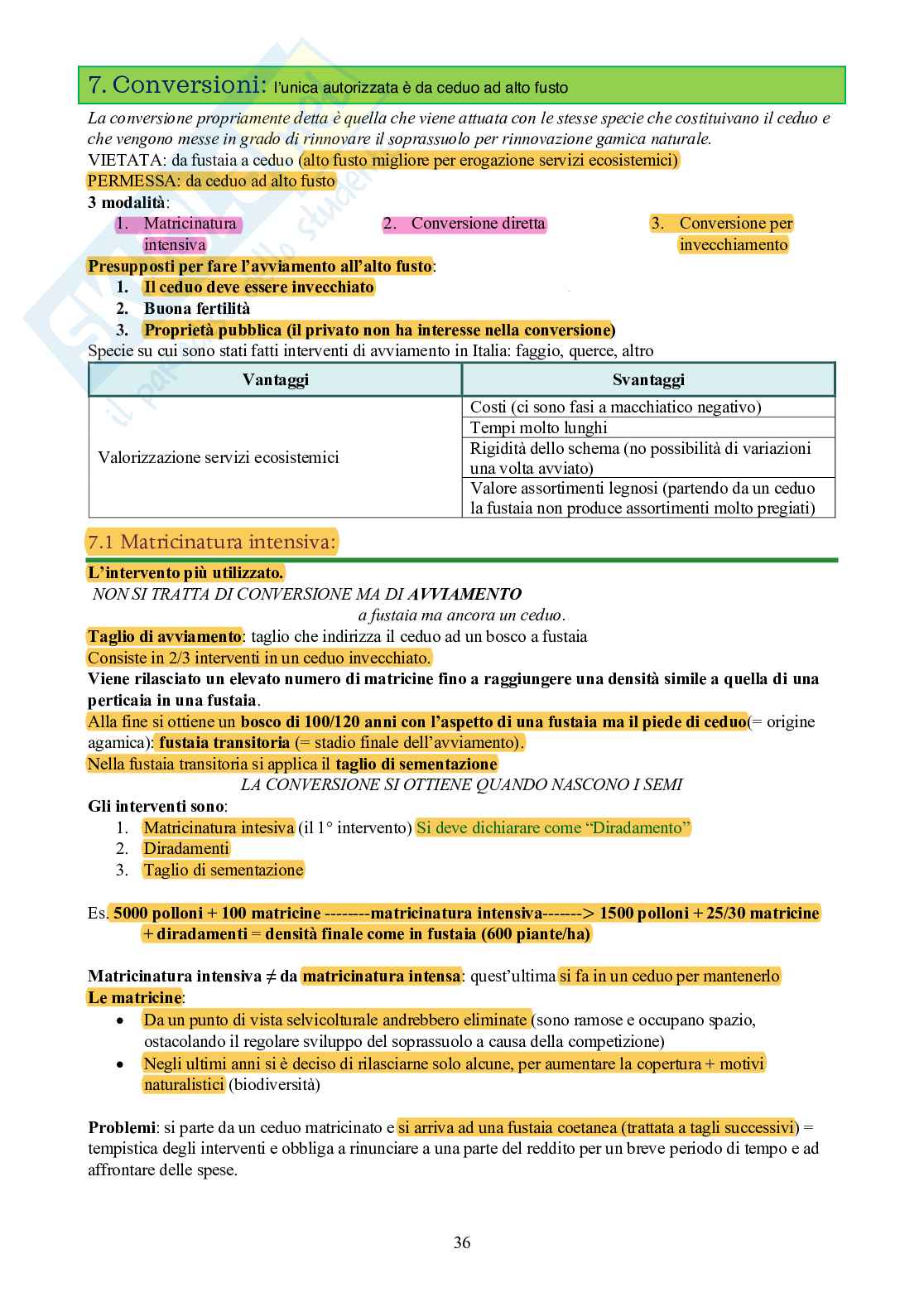 Selvicoltura generale Pag. 36
