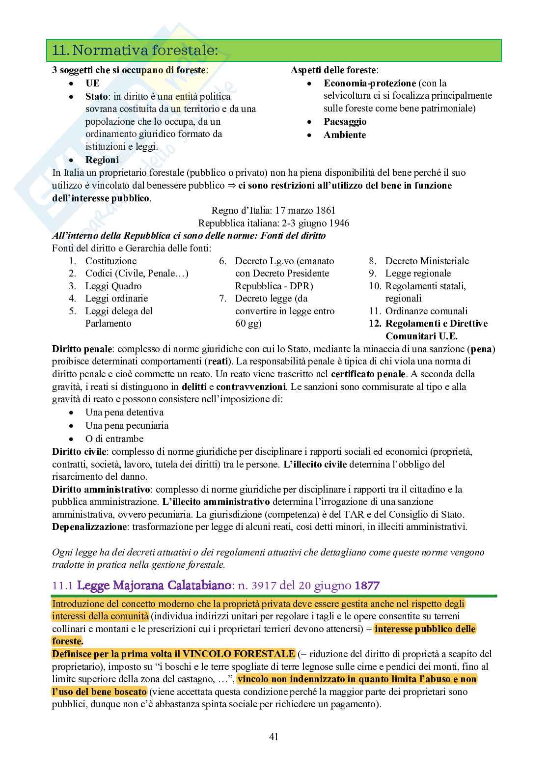 Selvicoltura generale Pag. 41