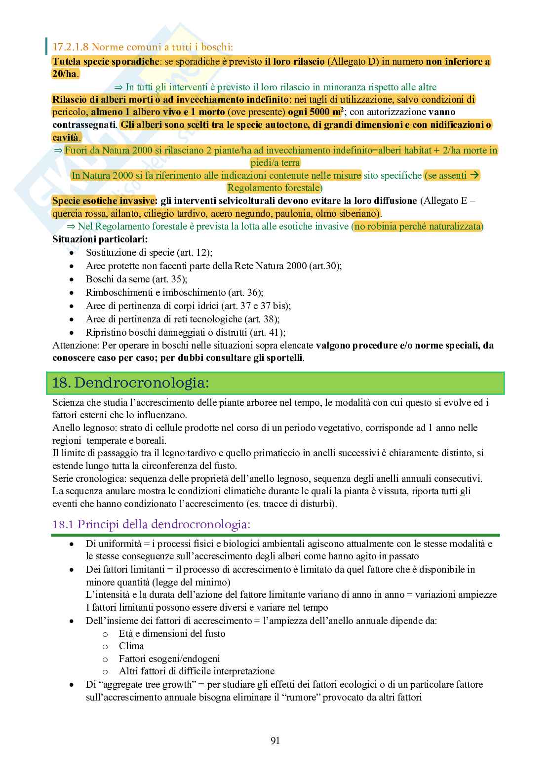 Selvicoltura generale Pag. 91