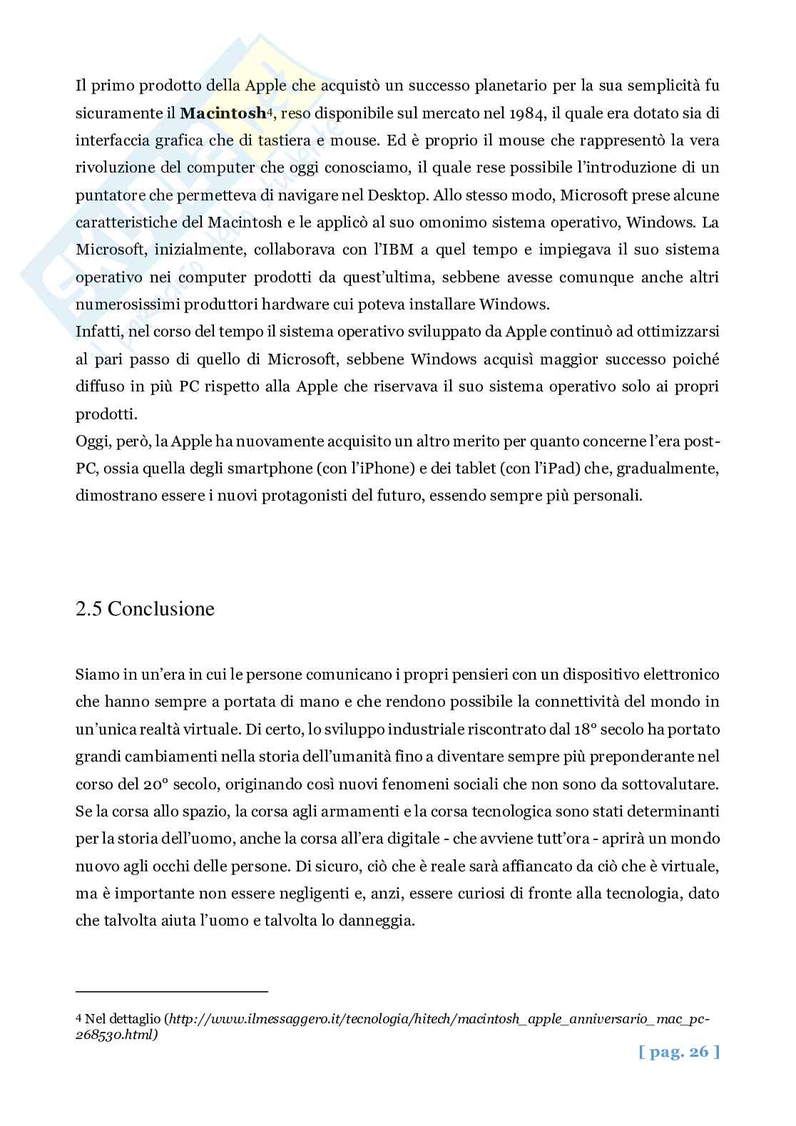 Impatto tecnologico e informatico nelle società moderne, tesina Pag. 26