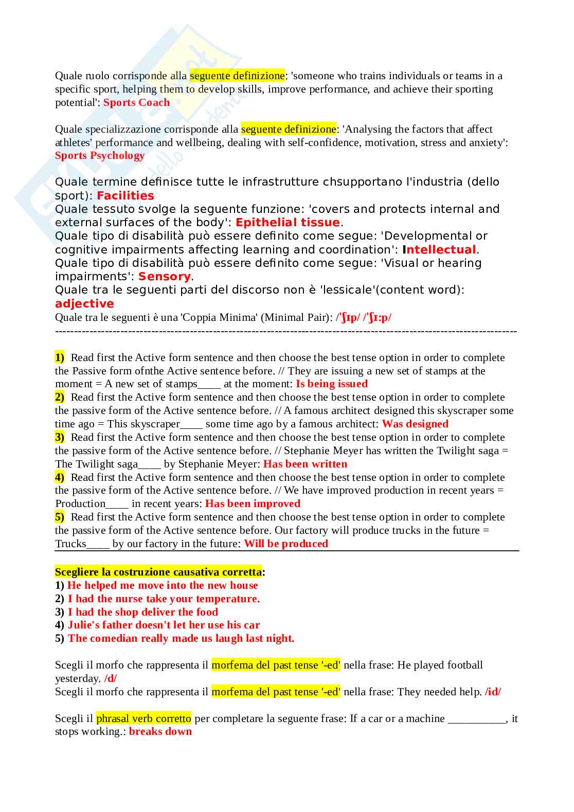 Lingua straniera inglese Pag. 16