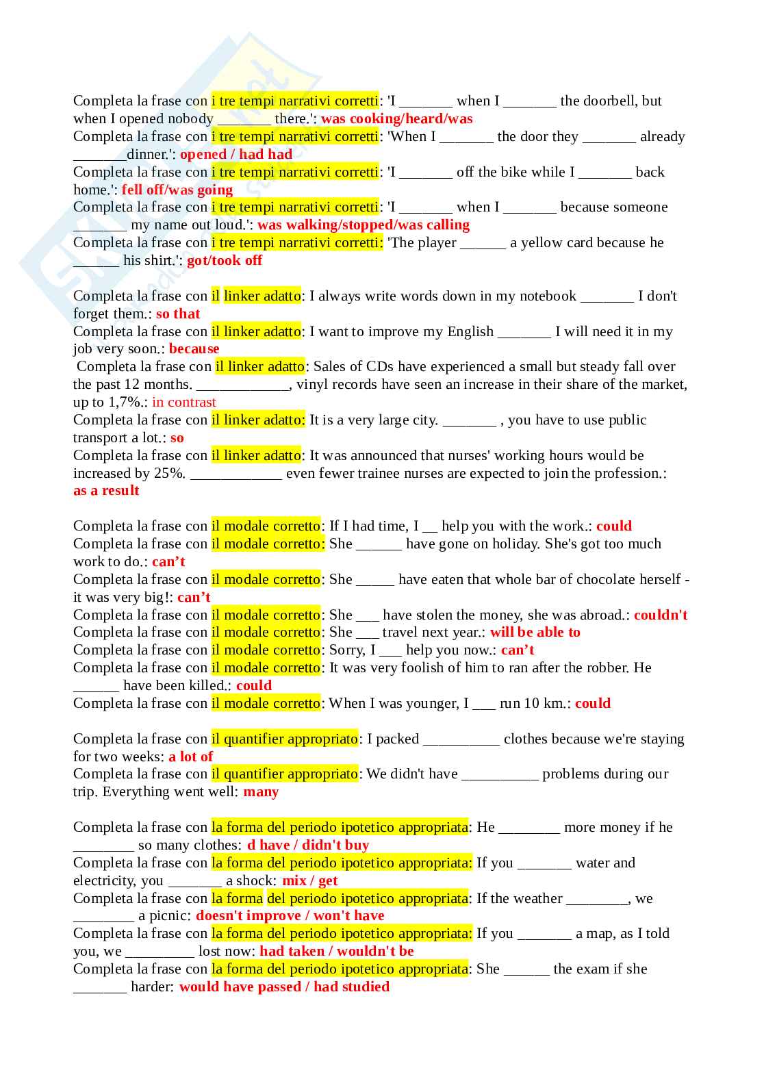 Lingua straniera inglese Pag. 2