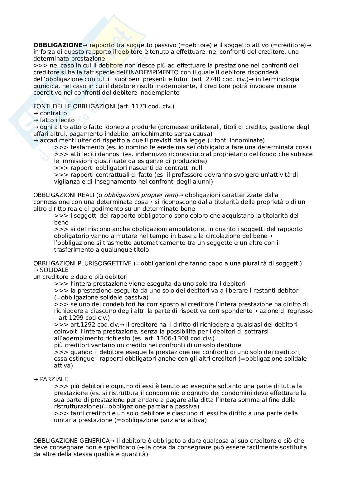Riassunto esame Diritto privato, Prof. Filippo Sartori, libro consigliato Manuale di diritto privato, Torrente, Schlesinger Pag. 1