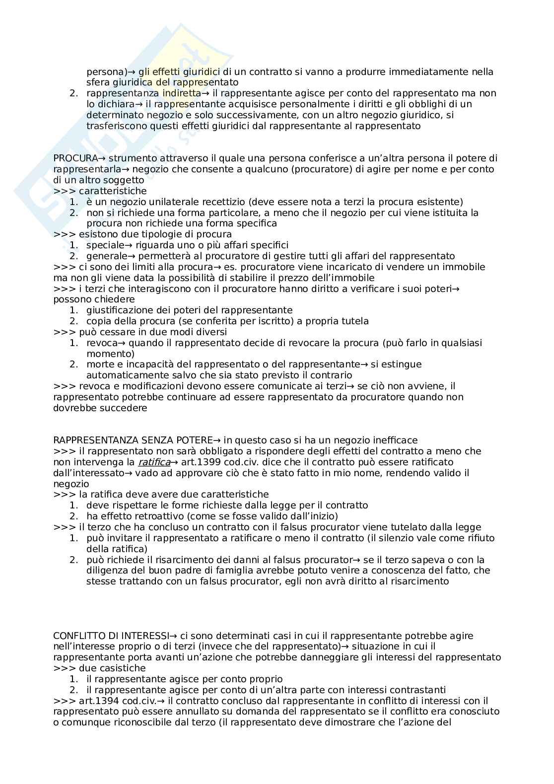 Riassunto esame Diritto privato, Prof. Filippo Sartori, libro consigliato Manuale di diritto privato, Torrente, Schlesinger Pag. 21