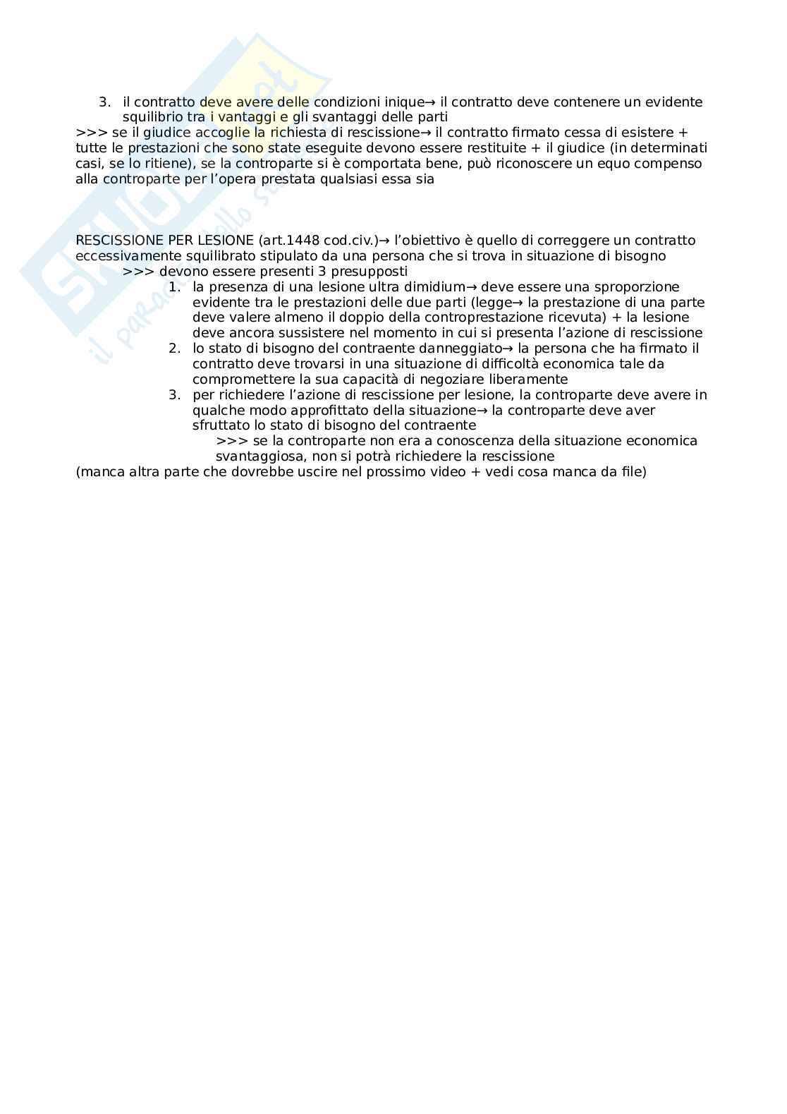 Riassunto esame Diritto privato, Prof. Filippo Sartori, libro consigliato Manuale di diritto privato, Torrente, Schlesinger Pag. 36