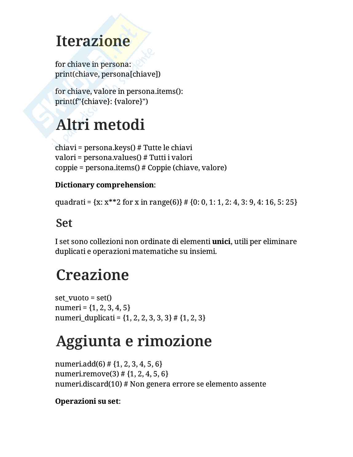 Appunti generali su Python Pag. 11