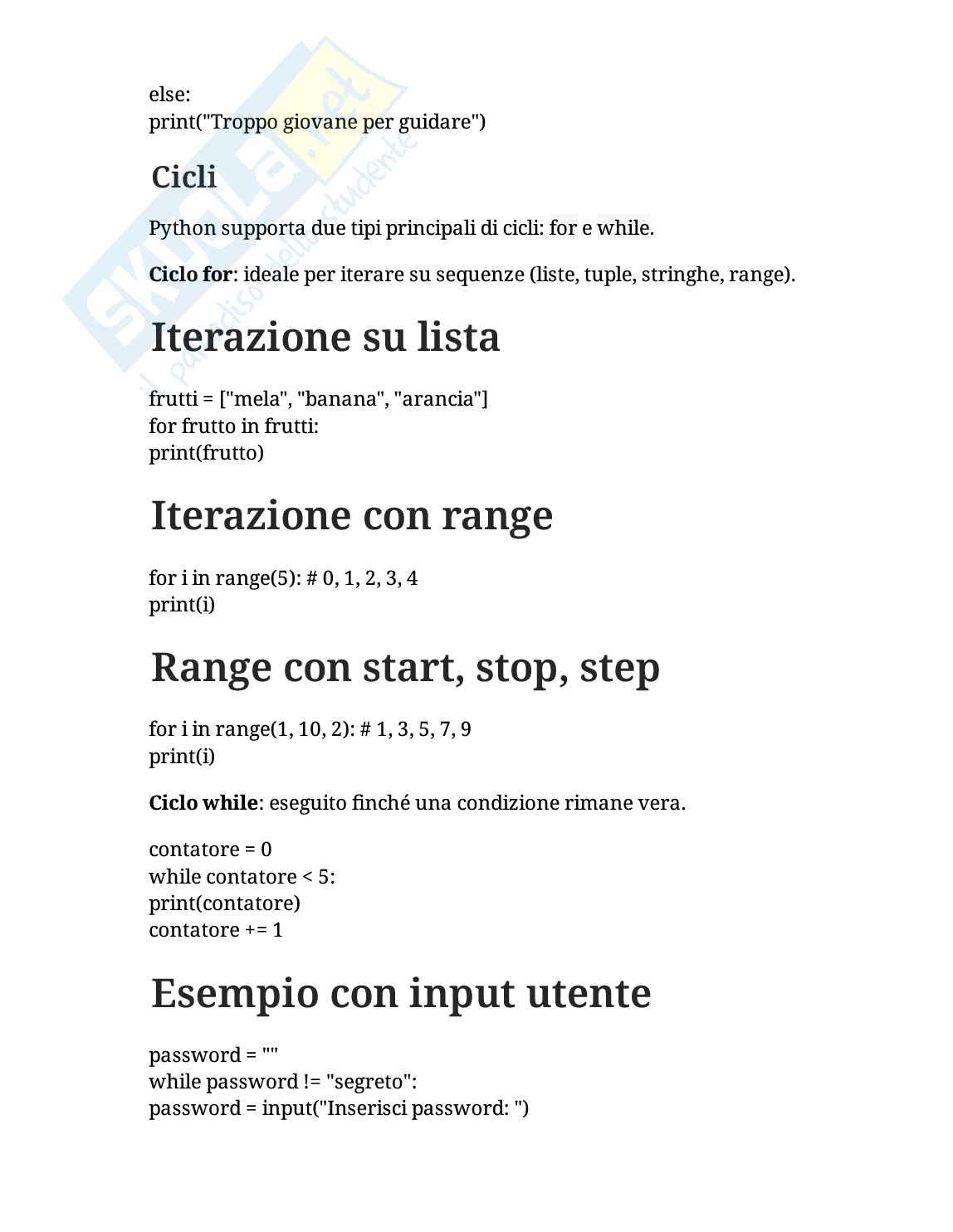Appunti generali su Python Pag. 6