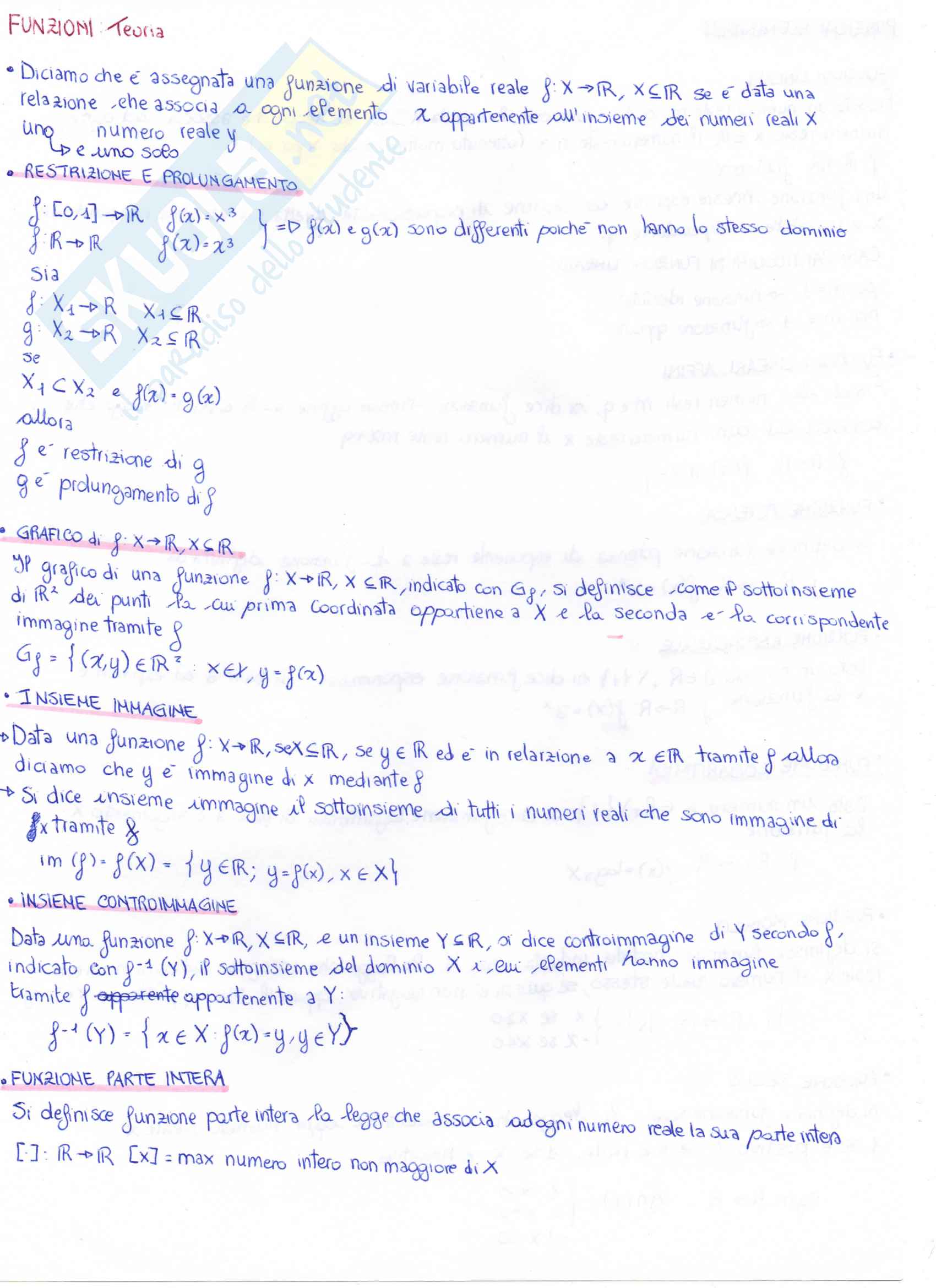 Teoria di matematica generale e finanziaria Pag. 11