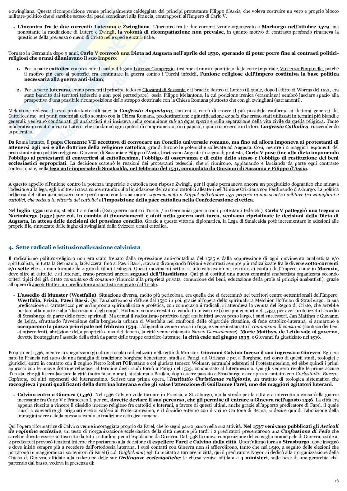 Riassunto esame Storia moderna, Prof. Valente MIchaela, libro consigliato Storia moderna: dalla formazione degli Stati nazionali alle egemonie internazionali, Aubert, Simoncelli Pag. 16