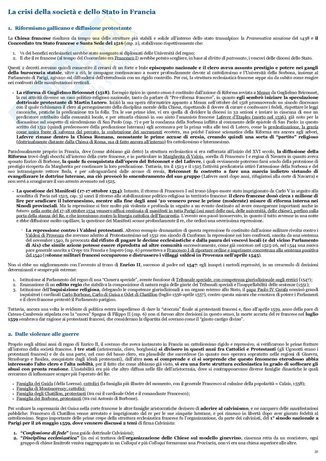 Riassunto esame Storia moderna, Prof. Valente MIchaela, libro consigliato Storia moderna: dalla formazione degli Stati nazionali alle egemonie internazionali, Aubert, Simoncelli Pag. 31