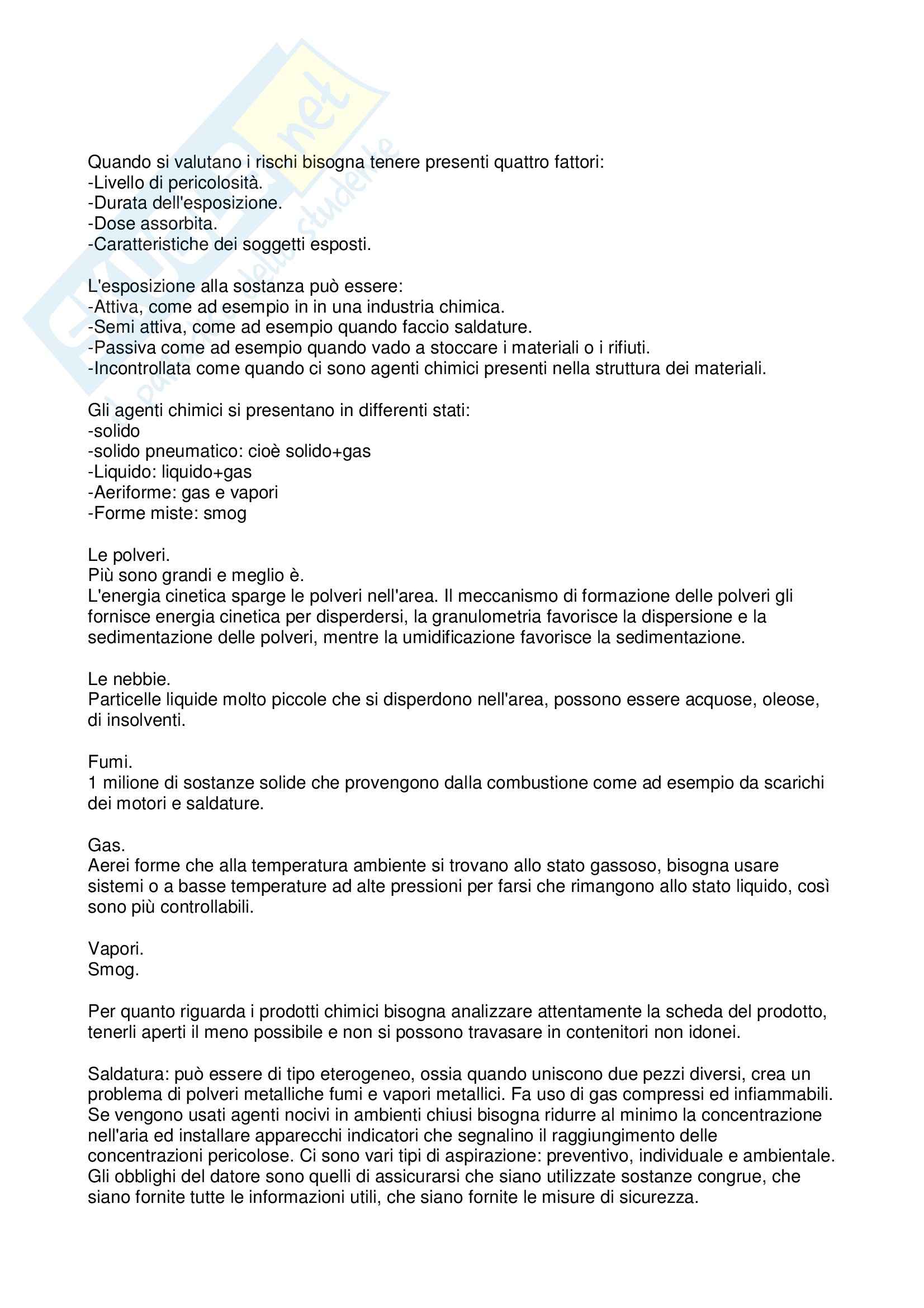 Sicurezza degli impianti industriali - Appunti Pag. 6