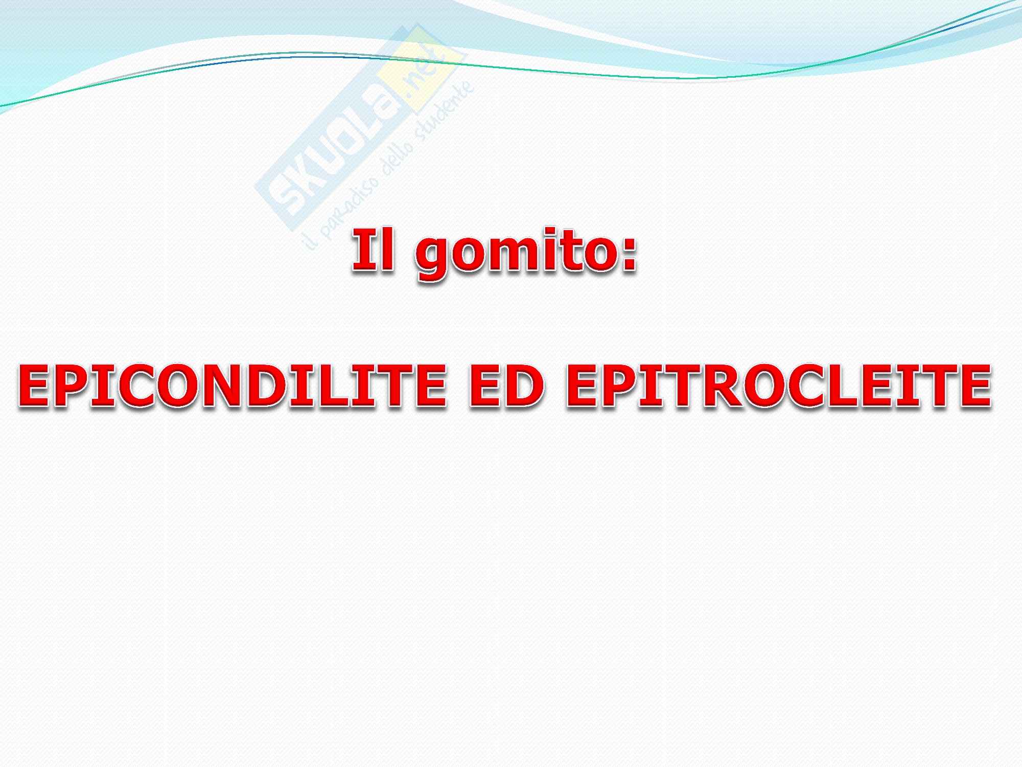 Medicina fisica e riabilitativa - Epicondilite Pag. 1