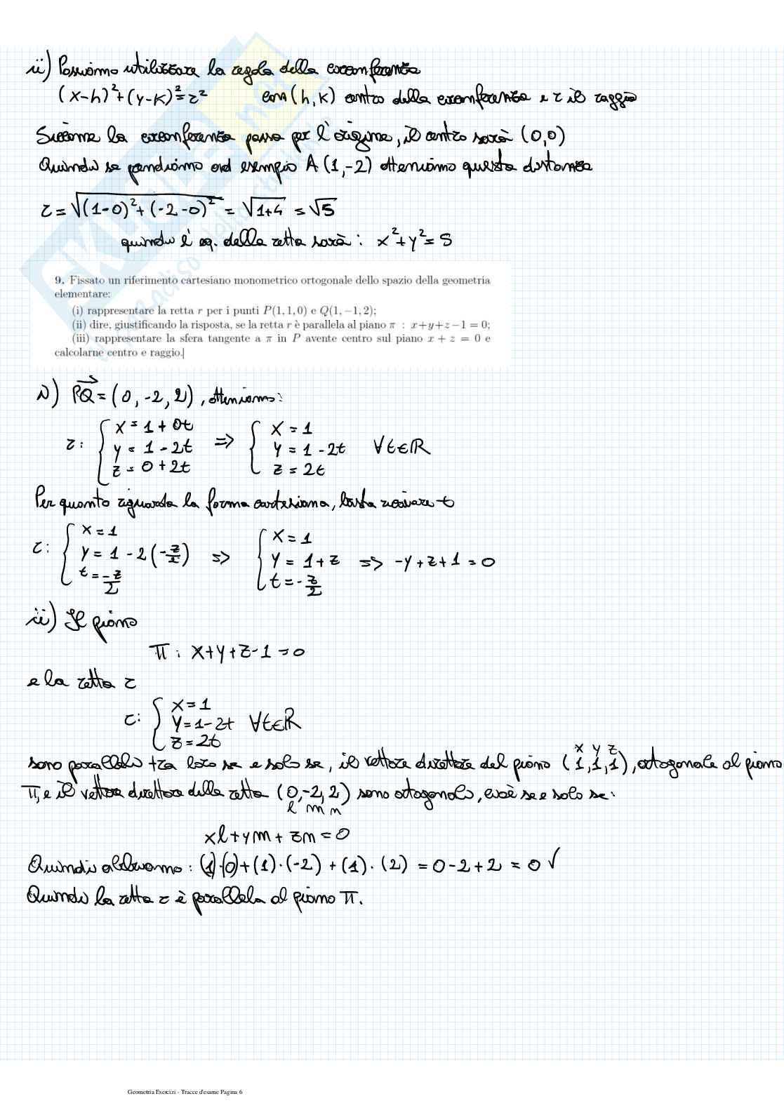 Geometria e Algebra lineare Pag. 6