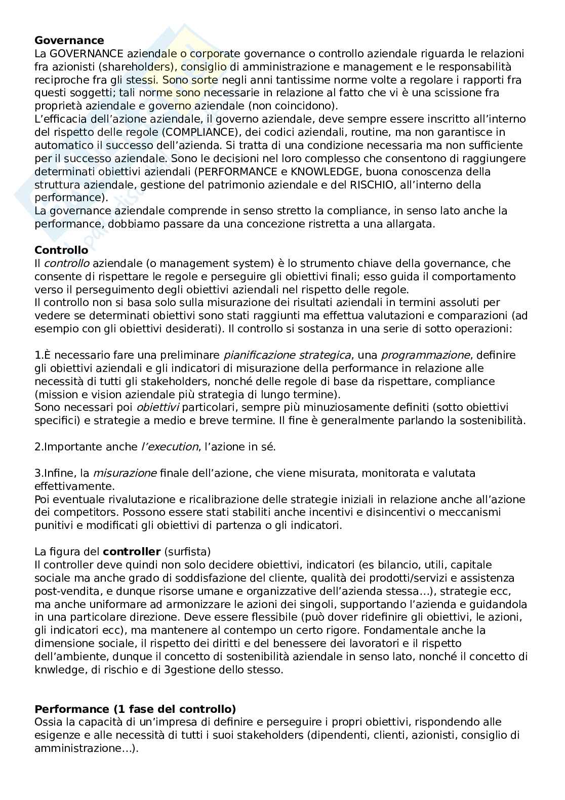 Economia e governo aziendale Pag. 1