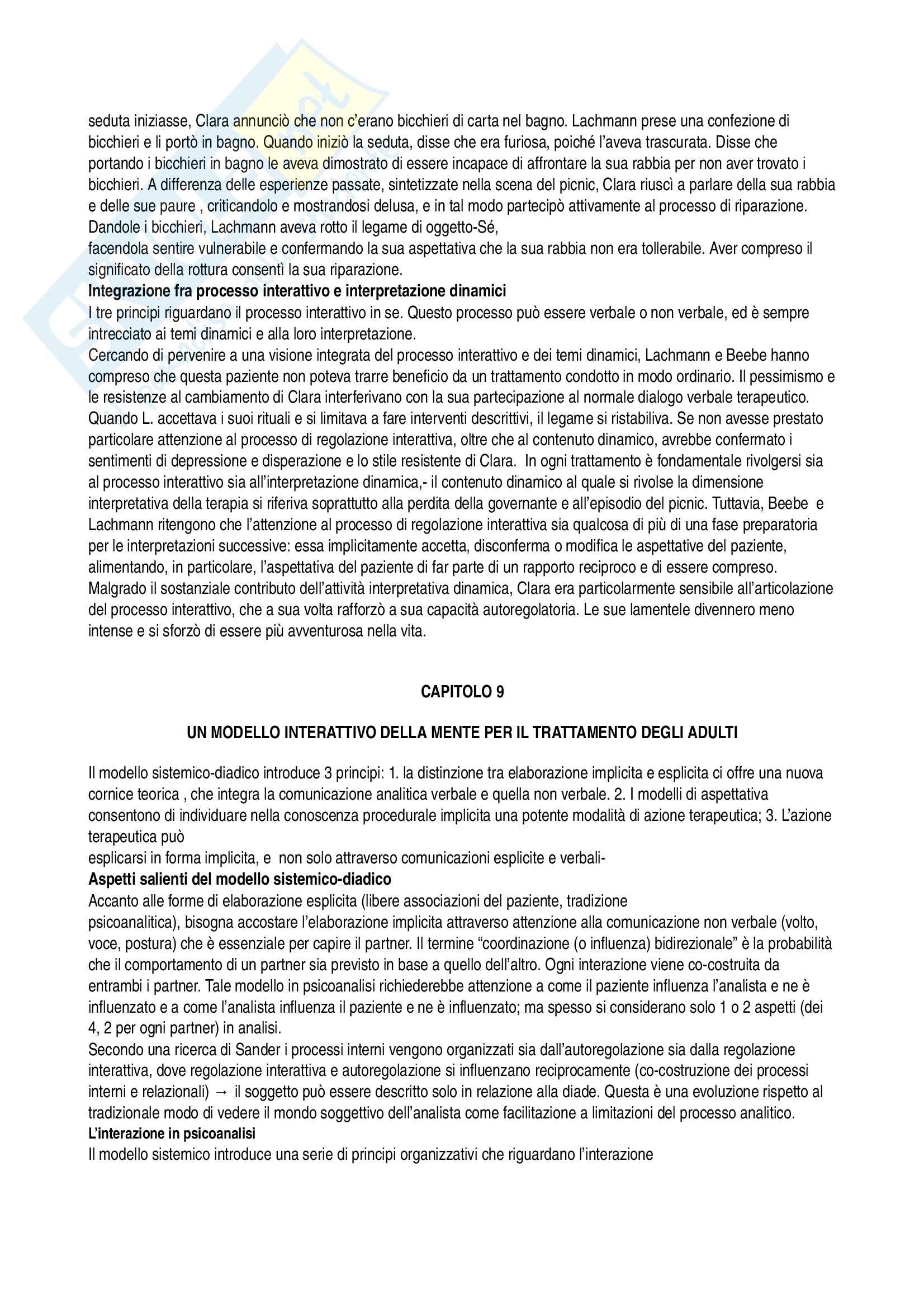 Riassunto esame Modelli psicodinamici, prof. Giannone, libro consigliato Infant Research di Jurist, Slade, Bergner Pag. 21