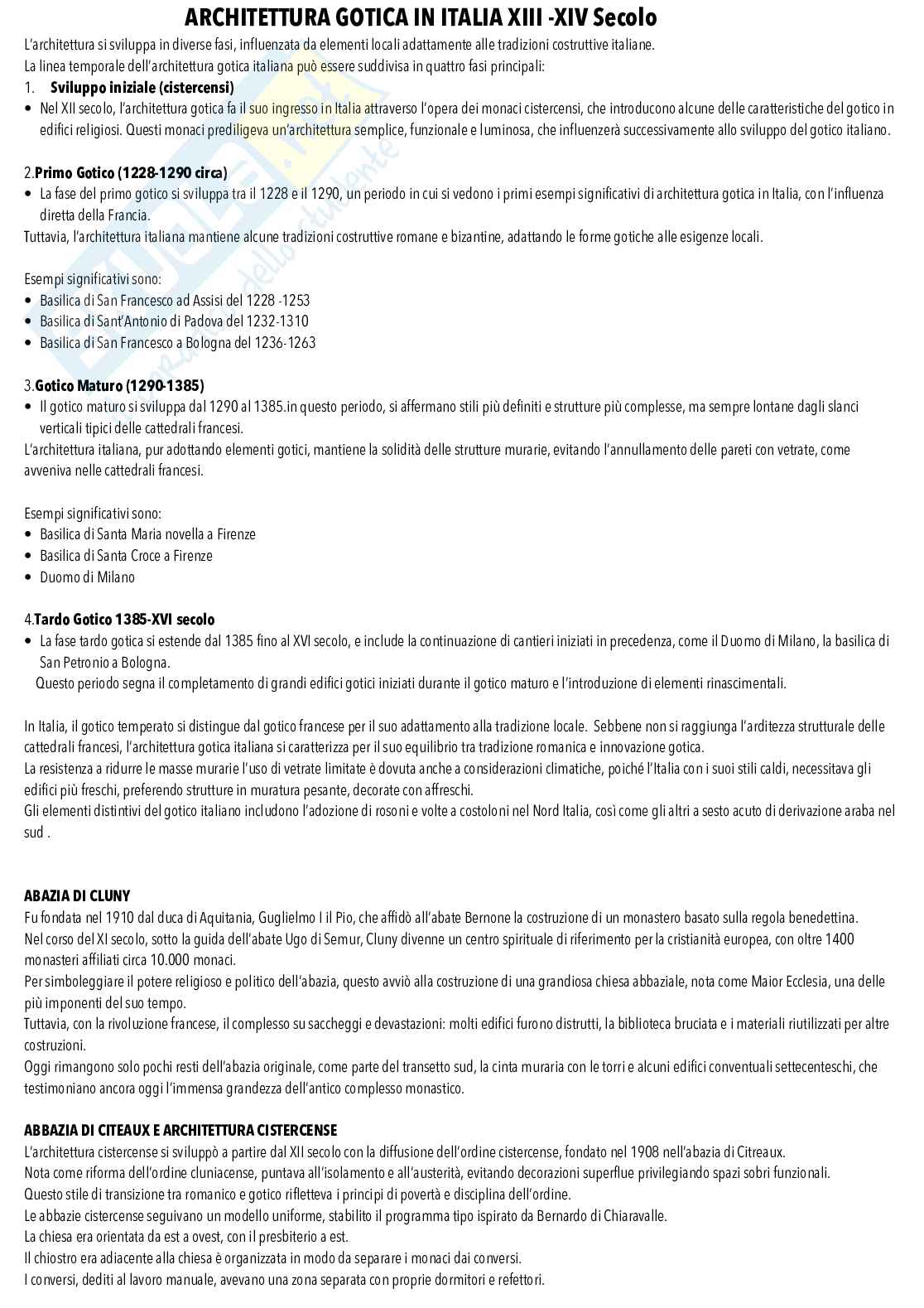 Architettura gotica in Italia Pag. 1