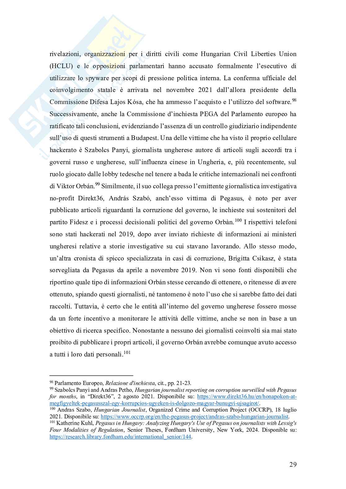 Caso Pegasus: una regolamentazione del cyberspazio da parte dell’Unione Europea Pag. 31