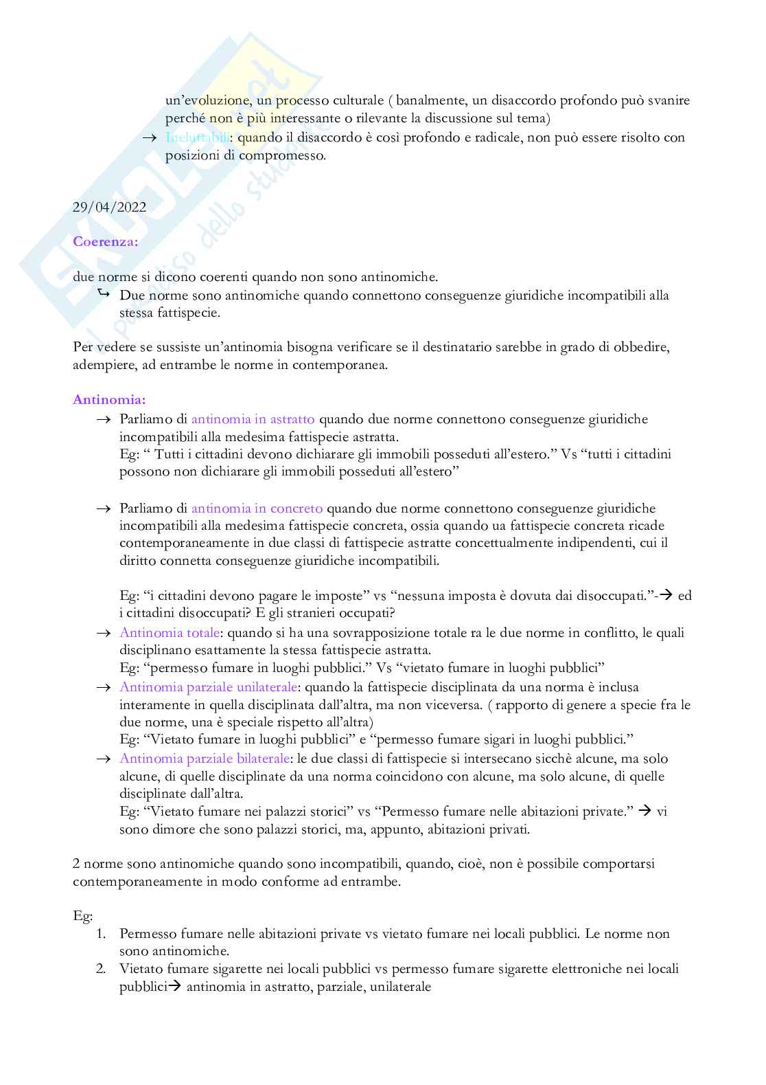 Appunti lezione Teoria generale del diritto  Pag. 36
