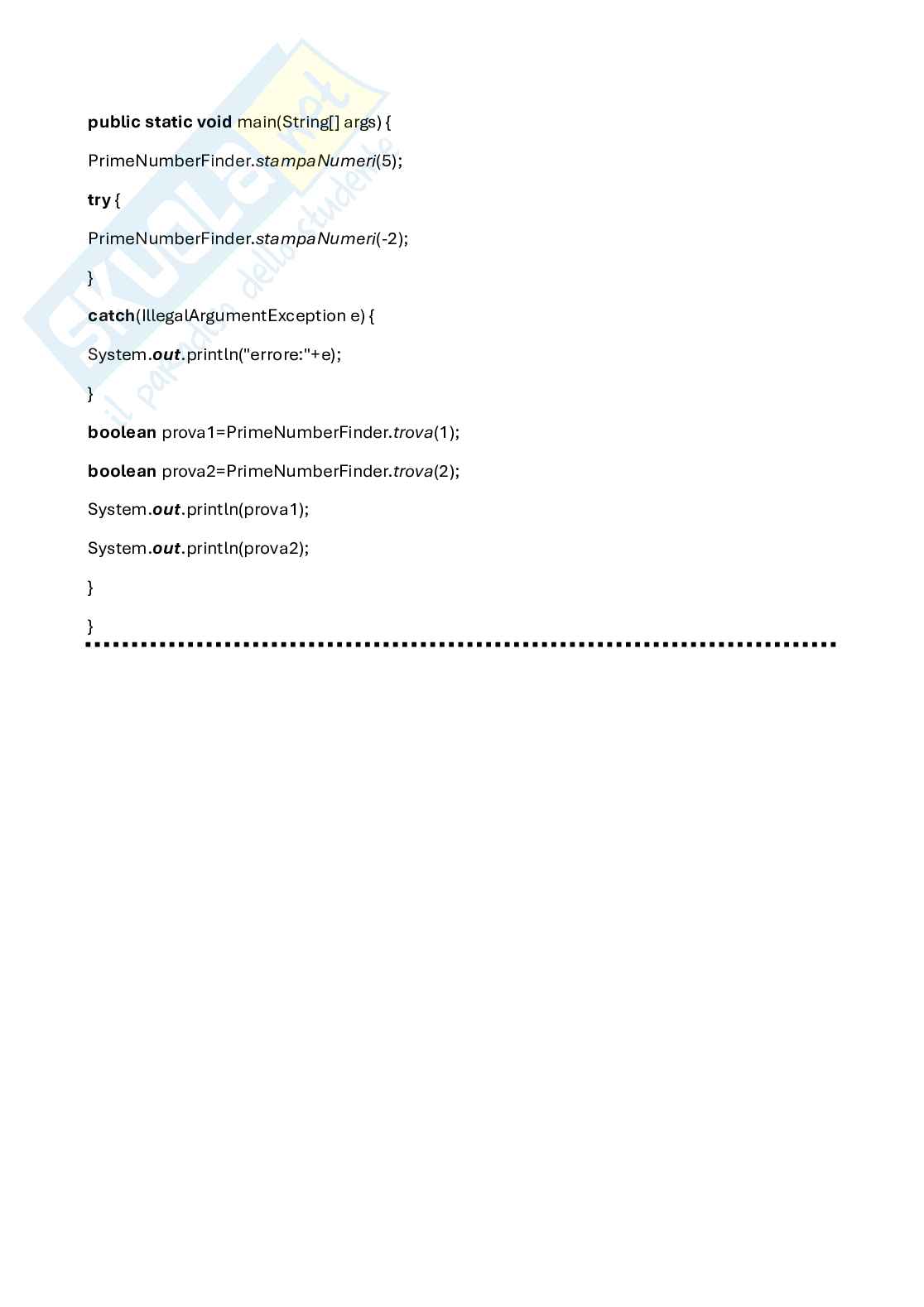 Esercizi svolti di java prove d'esame di Ingegneria del software Pag. 11