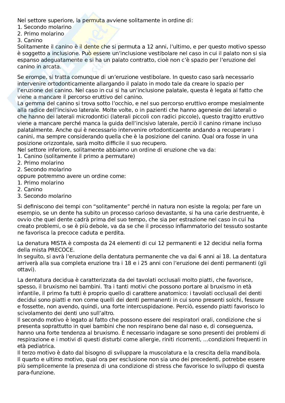 Anatomia dell'apparato stomatognatico  Pag. 2