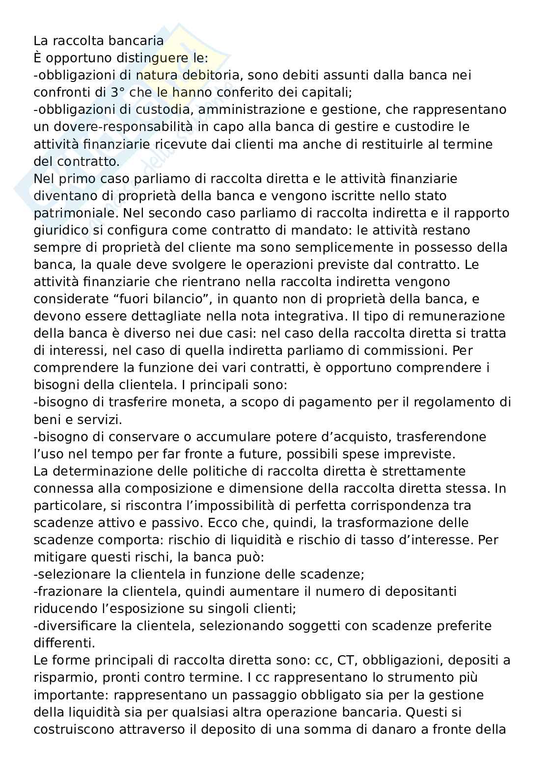 Raccolta bancaria  Pag. 1