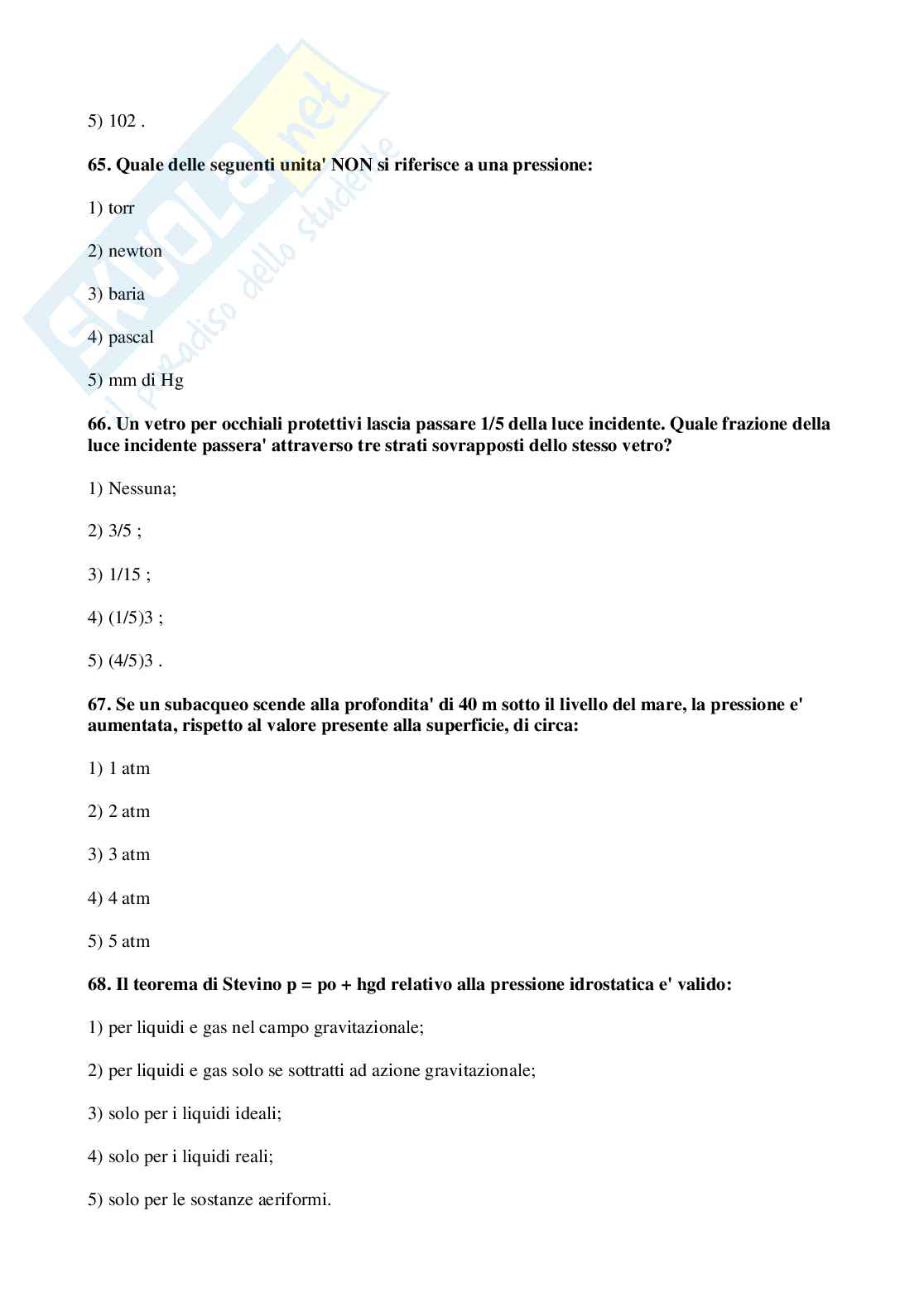 1998 Veterinaria: test di ammissione Pag. 21