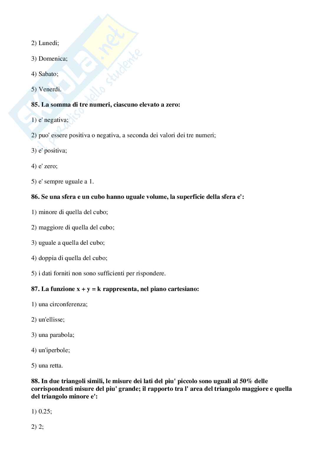 1998 Veterinaria: test di ammissione Pag. 26