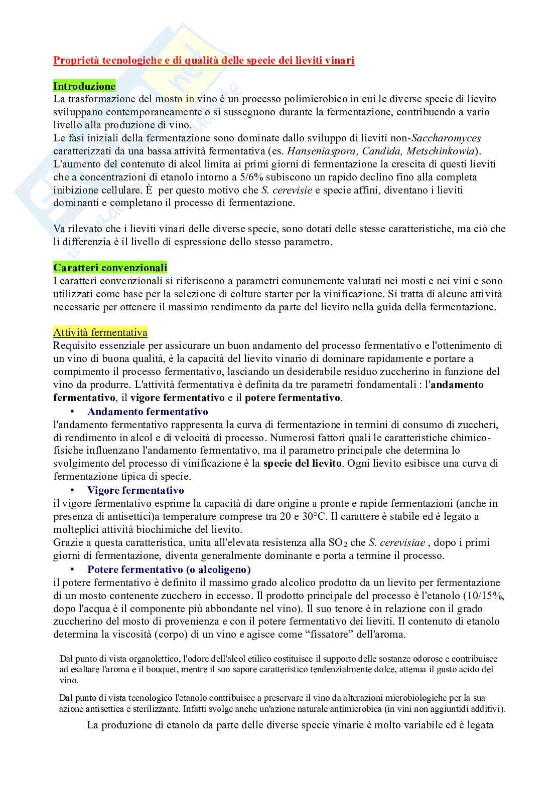 Microbiologia enologica Pag. 1