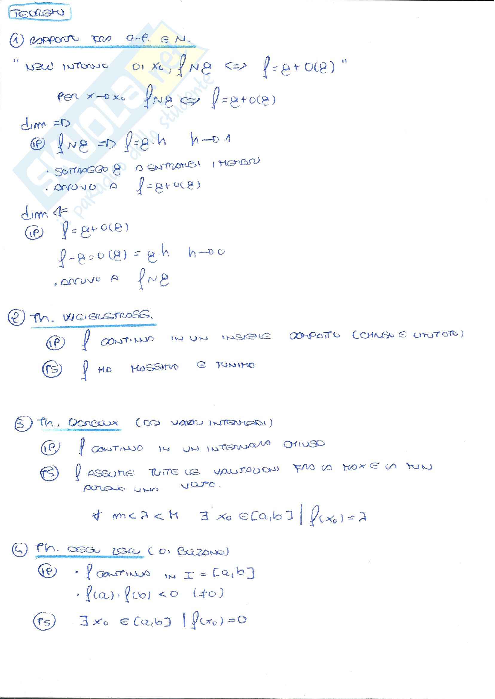 Analisi matematica I - Teoremi Pag. 1