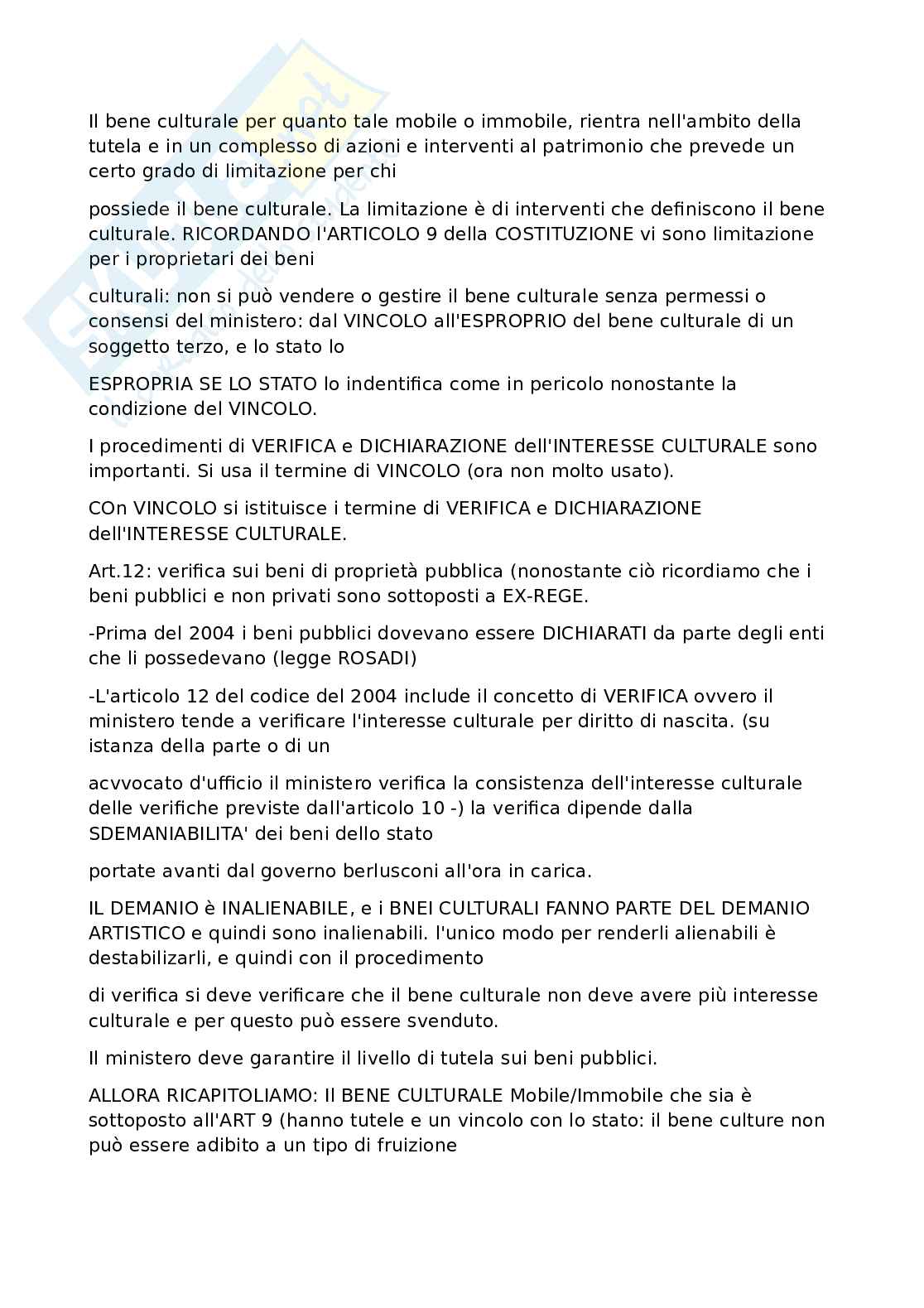 Legislazione dei Beni Culturali Pag. 16