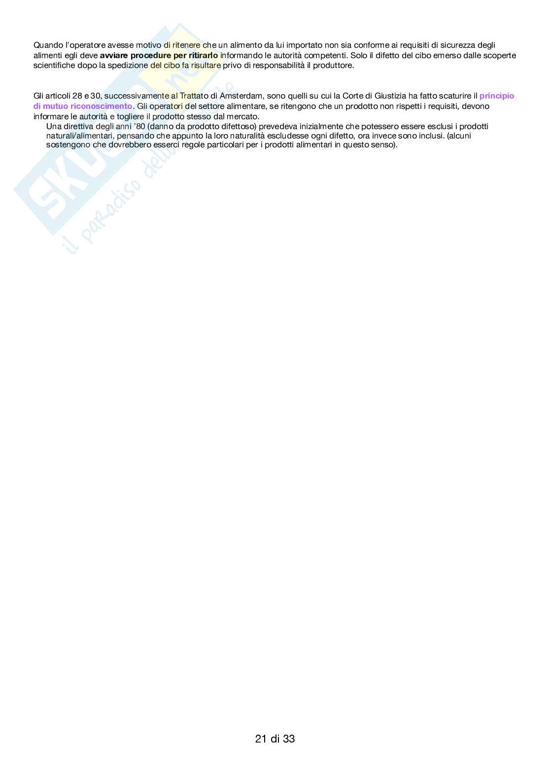 Diritto agro-alimentare  Pag. 21