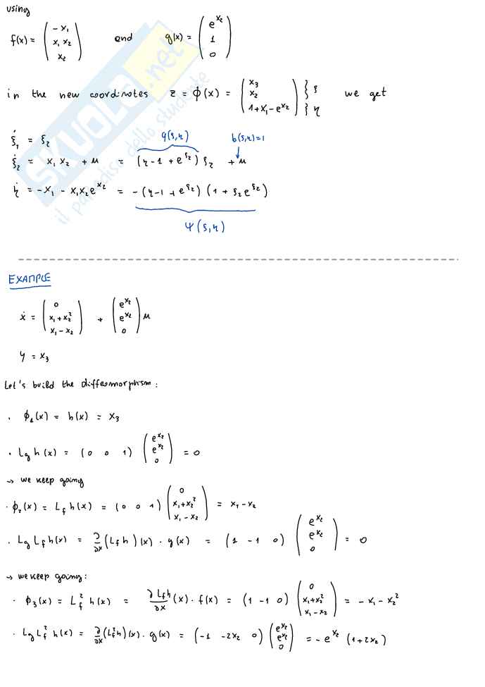 System theory and avanced control - Appunti di Controllo nonlineare: regolazione (Set-Point Stabilization), equazioni di Solvibilità, linearizzazione, Gain Scheduling e controllo integrale Pag. 66