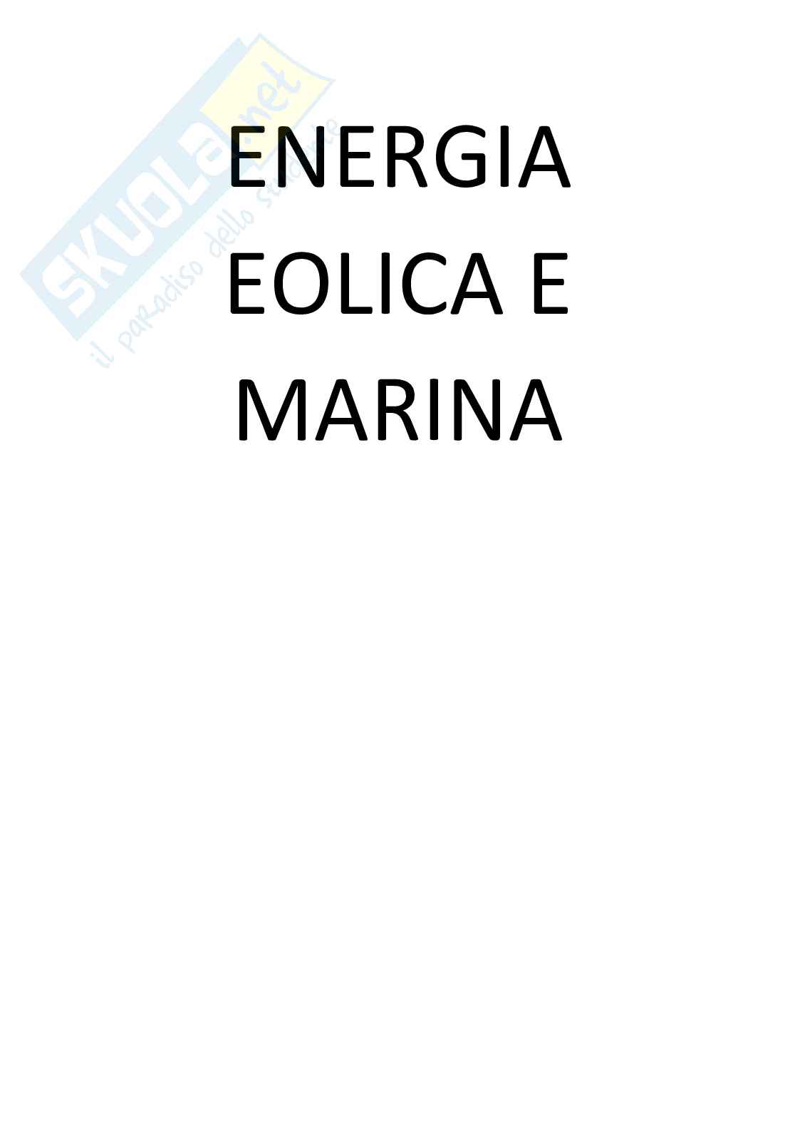Appunti di Energia eolica e marina Pag. 1